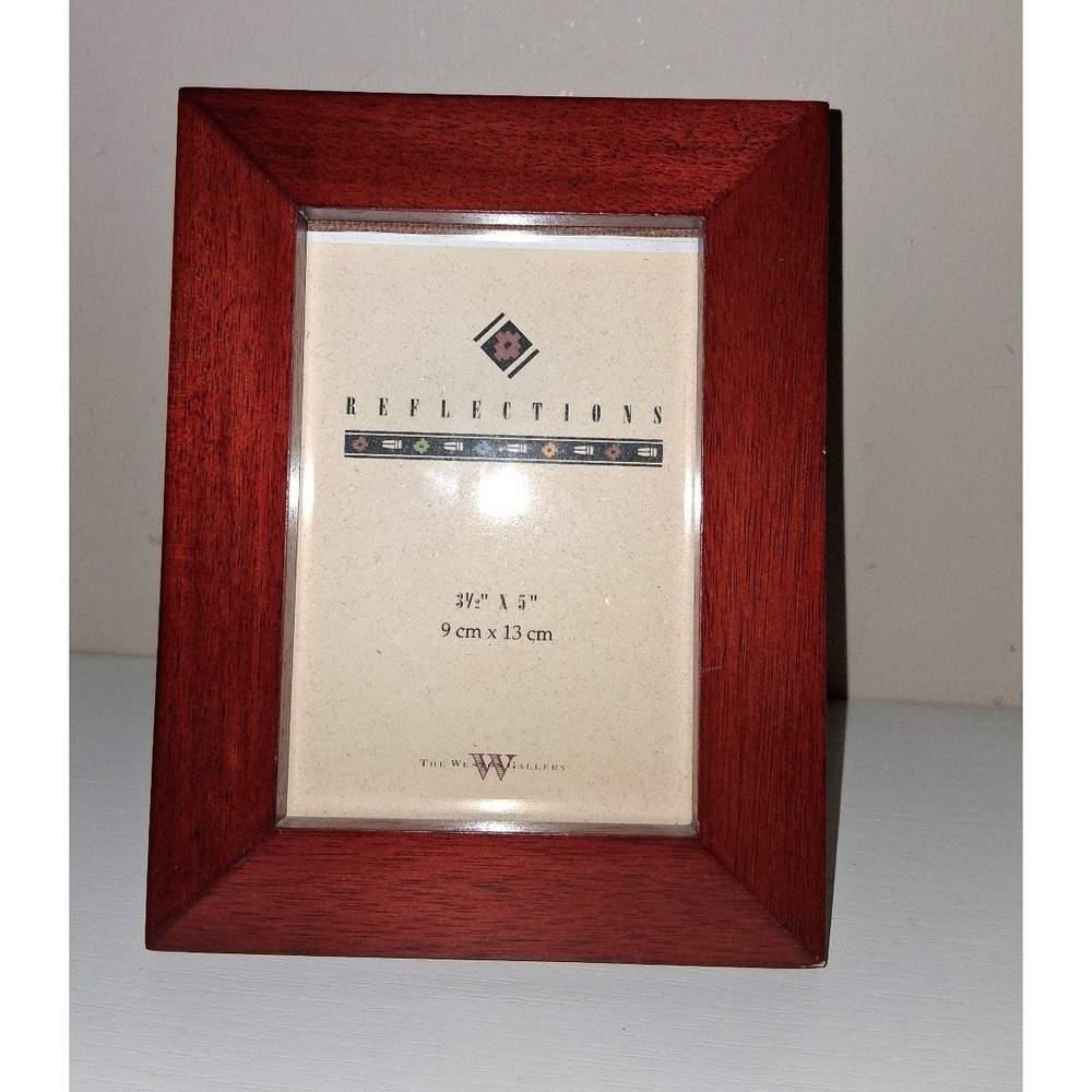 Reflections Solid Wood Picture Frame Cherry Red Desk Wall Frame 3.5x5